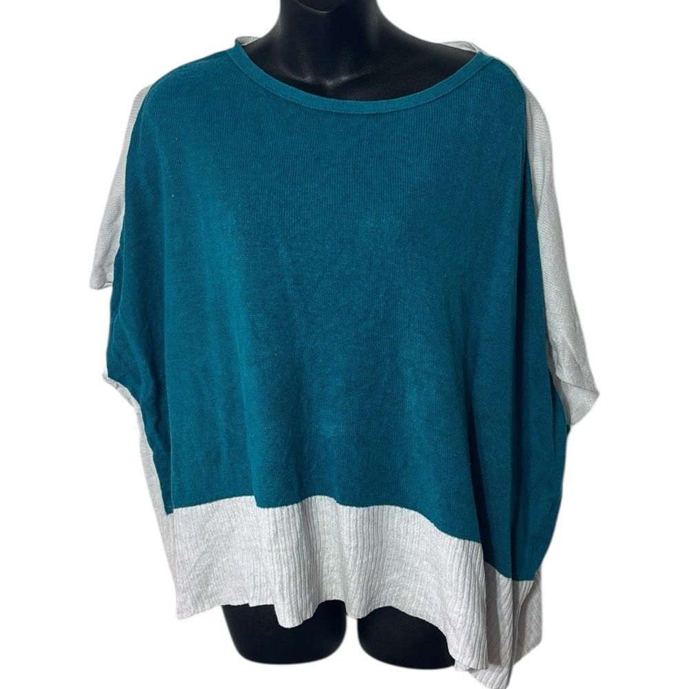 Eileen fisher women’s S/M 100% organic linen Lagenlook oversized boxy top